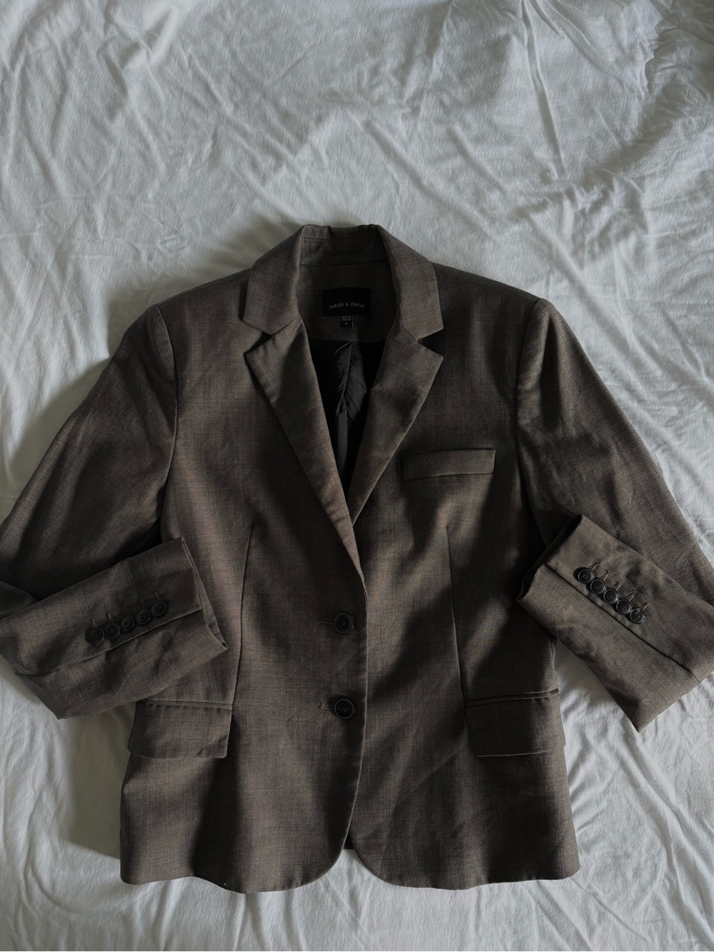 Women’s Brown Blazer - Classic Single-Breasted Suit Jacket